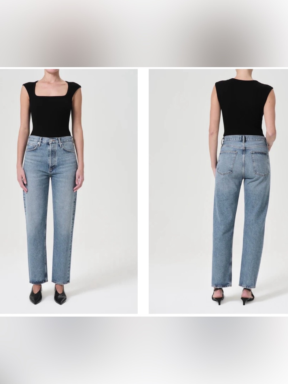Agolde Pinch Waist High Rise Kick in Riptide Jeans Size 25 Light Blue A095-1141